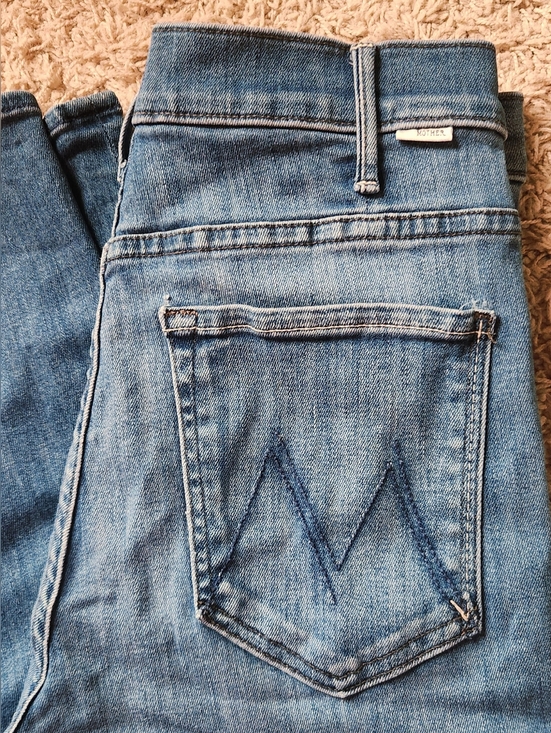 MOTHER Denim - MOTHER Blue Denim Jeans with Back Pocket 'M' Stitch